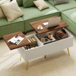 Costway Lift Top Coffee Table W/ Storage Multi-Functional Home Center Accent Table For Living Room White -Costway GUEST 3c6aeab2 fa52 4a1a 988e a2297e886fe6