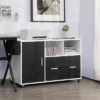 Costway Lateral File Cabinet Mobile Storage Shelves Printer Stand Legal/Letter