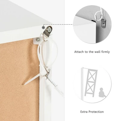 Costway 9 Cube Bookcase Cabinet Wood Bookcase Storage Shelves Room Divider Organization 7 Costway 9 Cube Bookcase Cabinet Wood Bookcase Storage Shelves Room Divider Organization - Image 7