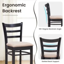 Costway Set Of 4 Bar Stools 31'' Kitchen Dining Chairs With Ergonomic Backrest & Footrest 12 Costway Set Of 4 Bar Stools 31'' Kitchen Dining Chairs With Ergonomic Backrest & Footrest -Costway GUEST 3f48c165 56f5 4a8d 943b 0fbb3890a89d