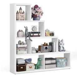 Costway 6 Cubes Ladder Shelf Freestanding Corner Bookshelf Storage Bookcase Display Rack 21 Costway 6 Cubes Ladder Shelf Freestanding Corner Bookshelf Storage Bookcase Display Rack -Costway GUEST 3f501666 2d70 476a 8893 6874076dab4d