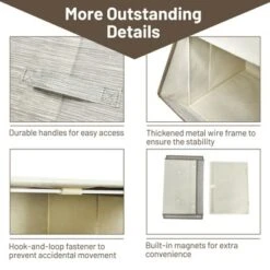 Costway Stackable Large Bins Cubes W/Lids Storage Organizers W/Linen&Oxford Fabric 4 Sets 16 Costway Stackable Large Bins Cubes W/Lids Storage Organizers W/Linen&Oxford Fabric 4 Sets -Costway GUEST 4003dec2 cdc4 45c9 bb42 bc5e7a89e4dc