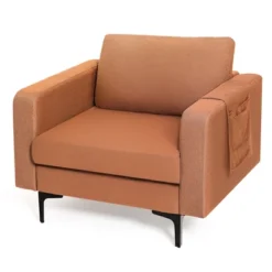 Costway Set Of 2 Fabric Accent Armchair Single Sofa W/ Side Storage Pocket -Costway GUEST 401ffffc 8dbf 4414 b700 4be5065380bf