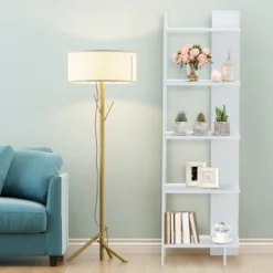 Costway Set Of 2 Bookcase Storage 5-Tier Open Shelf Display Room Divider -Costway GUEST 40345c37 7e1b 4128 93c3 80a9ac9c235c