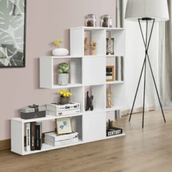 Costway 5-Tier Bookshelf Corner Ladder Bookcase Display Storage Rack White 12 Costway 5-Tier Bookshelf Corner Ladder Bookcase Display Storage Rack White -Costway GUEST 409a42a9 0132 4a2c bcea 1f79852527fb