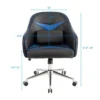 Costway Office Chair Swivel Adjustable Height W/ Massage Lumbar Support Blue