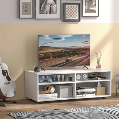 Costway TV Stand 4 Cubby TV Console Table With Adjustable Shelves Modern Home Media Entertainment Center 1 Costway TV Stand 4 Cubby TV Console Table With Adjustable Shelves Modern Home Media Entertainment Center