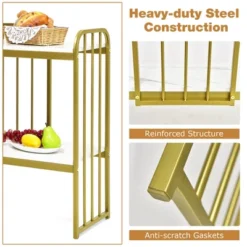 Costway 2-Tier Console Table Modern Buffet Serving Table Storage Shelf For Entryway 10 Costway 2-Tier Console Table Modern Buffet Serving Table Storage Shelf For Entryway -Costway GUEST 412a6a7c a970 4235 8f2f f642d4c20c21