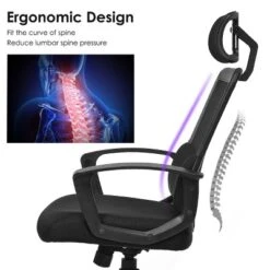 Costway Mesh Office Chair High Back Ergonomic Swivel Chair W/ Lumbar Support & Headrest 14 Costway Mesh Office Chair High Back Ergonomic Swivel Chair W/ Lumbar Support & Headrest -Costway GUEST 413bd2a6 734e 4244 8167 c051da33fb0f