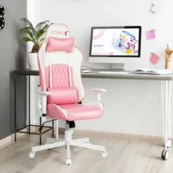 Costway Gaming Chair Racing Style Adjustable Swivel Computer Office Chair Pink 11 Costway Gaming Chair Racing Style Adjustable Swivel Computer Office Chair Pink -Costway GUEST 4187a229 c97c 4d31 a446 cef4151f22f9