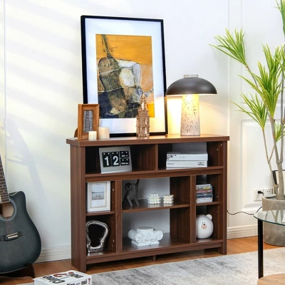 Costway Corner TV Stand Entertainment Console Center W/Adjustable Shelves 1 Costway Corner TV Stand Entertainment Console Center W/Adjustable Shelves