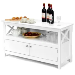 Costway Modern Free Standing TV Cabinet Wooden Console Media Entertainment Center 16 Costway Modern Free Standing TV Cabinet Wooden Console Media Entertainment Center -Costway GUEST 437fa35d 12c2 42b4 99c8 48847423ad46