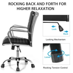 Costway PU Leather Office Chair High Back Conference Task Chair W/Armrests -Costway GUEST 4399b0fd bd7f 42e3 80fc 706e1537ed47