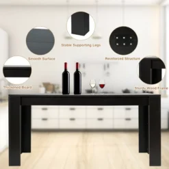 Costway 63'' Dining Table Rectangular Modern Kitchen Table For 6 People Home Furniture 13 Costway 63'' Dining Table Rectangular Modern Kitchen Table For 6 People Home Furniture -Costway GUEST 43fed3ee ec03 49db b1a3 c27ed5b20c3c