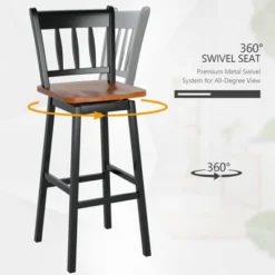 Costway Set Of 4 Swivel Bar Stools 30.5'' Pub Height Dining Bar Chairs CreamBlack -Costway GUEST 4489bfb2 15e2 46b0 ae91 fedff74c868f