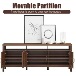 Costway TV Stand Entertainment Media Center For TV's Up To 65'' W/ Rattan Doors 18 Costway TV Stand Entertainment Media Center For TV's Up To 65'' W/ Rattan Doors -Costway GUEST 4536493d c8bc 4fec 82a1 68daa0a428b3