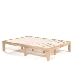 Costway Full Size 14'' Wooden Bed Frame Mattress Platform Wood Slats Support EspressoNatural -Costway GUEST 456b5b58 4dff 490e 8218 e5924017502c