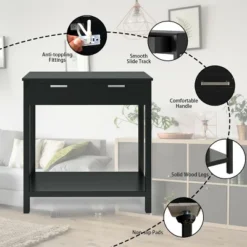 Costway Accent Console Table Entryway Sofa Foyer Table Storage Shelf W/2 Drawers 20 Costway Accent Console Table Entryway Sofa Foyer Table Storage Shelf W/2 Drawers -Costway GUEST 45a93154 e072 49d4 8a99 03e57704ddd1