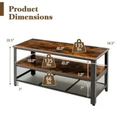 Costway 3-Tier TV Stand For 50-Inch Flat Screen TVs Entertainment Center Open Shelves Steel Frame TV Console Table Living Room Entryway Rustic Brown 12 Costway 3-Tier TV Stand For 50-Inch Flat Screen TVs Entertainment Center Open Shelves Steel Frame TV Console Table Living Room Entryway Rustic Brown -Costway GUEST 463cd2ef 9f7d 47bb acca 8d87802d18fd