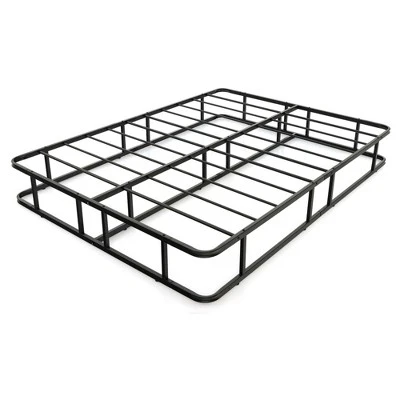 Costway Queen Size Metal Platform Bed Frame Mattress Foundation With Slat Support Black 9 Costway Queen Size Metal Platform Bed Frame Mattress Foundation With Slat Support Black - Image 9