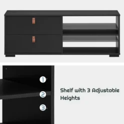 Costway TV Stand Entertainment Media Center Console For TV's Up To 55'' Walnut/Black 18 Costway TV Stand Entertainment Media Center Console For TV's Up To 55'' Walnut/Black -Costway GUEST 46cbcfba 5de0 44e8 af64 5cebccd83355