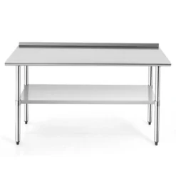 Costway Stainless Steel Table For Prep & Work W/ Backsplash -Costway GUEST 46f7d065 01f4 4fb7 a3f5 abd6772efd9c