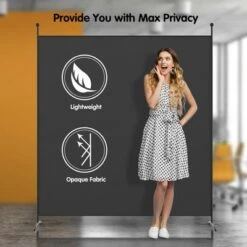 Costway Single Panel Room Divider Privacy Partition Screen For Office Home Black/Beige -Costway GUEST 471843e5 b65c 4cfc aa11 b7530c75fde2