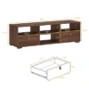 Costway TV Stand Entertainment Media Center Console For TV's Up To 60'' W/Drawers WalnutBlack