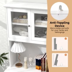 Costway Pantry Cabinet 77β Tall Kitchen Storage Cabinet With LED Lights & Charging Station,Freestanding Cupboard With 4 Adjustable Shelves 17 Costway Pantry Cabinet 77β Tall Kitchen Storage Cabinet With LED Lights & Charging Station,Freestanding Cupboard With 4 Adjustable Shelves -Costway GUEST 47dcdb9a 913e 4a6e 8a18 7d9466a133db