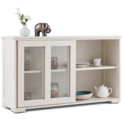 Costway Kitchen Storage Cabinet Sideboard Buffet Cupboard W/ Sliding Door 22 Costway Kitchen Storage Cabinet Sideboard Buffet Cupboard W/ Sliding Door -Costway GUEST 47ea9fa2 91c5 4f2e ac75 45c248204908