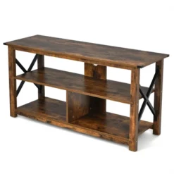 Costway Modern Farmhouse TV Stand Entertainment Center For TV's Up To 55'' W/Open Shelves -Costway GUEST 484ffe50 14ac 4020 8bbd 53f75abfb917