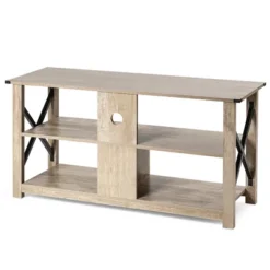 Costway Modern TV Stand For TV's Up To 55" W/ 3-Tier Open Shelves -Costway GUEST 49b58cc8 b3be 4169 b4e1 681715794cd2