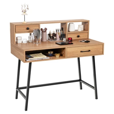 Costway Makeup Vanity Table Computer Writing Desk Storage With Drawer Shelf Industrial 9 Costway Makeup Vanity Table Computer Writing Desk Storage With Drawer Shelf Industrial - Image 9