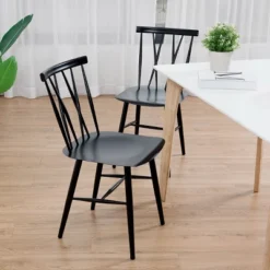 Costway Set Of 2 Dining Side Chairs Chairs Armless Cross Back Kitchen Bistro Caf -Costway GUEST 4a54d3ff 1197 4373 9ff6 2d8ca5967b56