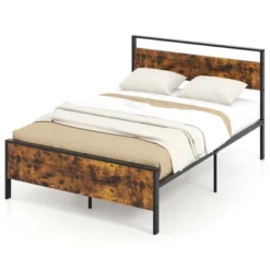 Costway Twin/Full/Queen/King Size Bed Frame With Wooden Headboard And Footboard Under-Bed Storage -Costway GUEST 4a70ebc2 5fb5 47f9 8bb9 7d7ffa027c20