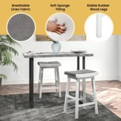 Costway Set Of 2 Saddle Bar Stools Counter Height Backless Kitchen Island Chairs -Costway GUEST 4aa8cf1b f95a 4701 9624 a8dfe6434ce2