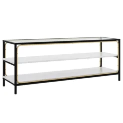 Costway 3-Tier TV Stand Entertainment Center For TV's Up To 50'' W/ Tempered Glass Top -Costway GUEST 4bd7aa74 68ae 4fa8 9991 5e947c686d83