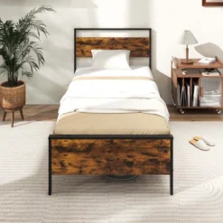 Costway Twin/Full/Queen/King Size Bed Frame With Wooden Headboard And Footboard Under-Bed Storage -Costway GUEST 4c7708ee 2f9f 43de a777 9585923fa3ca