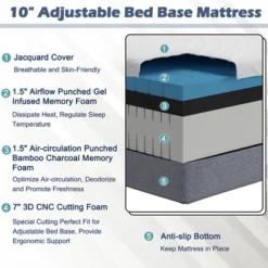 Costway Twin XL Adjustable Bed Mattress 3D CNC Cutting & Jacquard Fabric Cover 13 Costway Twin XL Adjustable Bed Mattress 3D CNC Cutting & Jacquard Fabric Cover -Costway GUEST 4ca76cf3 97f6 46e2 b750 4f31b23b47e7