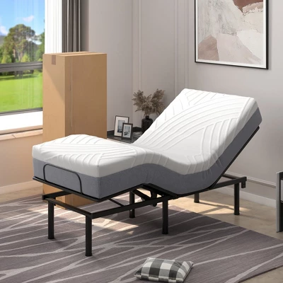 Costway Twin XL Adjustable Bed Mattress 3D CNC Cutting & Jacquard Fabric Cover 1 Costway Twin XL Adjustable Bed Mattress 3D CNC Cutting & Jacquard Fabric Cover