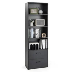 Costway 6-Tier Tall Bookshelf Freestanding Modern Bookcase Black Storage Cabinet White/Black 20 Costway 6-Tier Tall Bookshelf Freestanding Modern Bookcase Black Storage Cabinet White/Black -Costway GUEST 4dd47a26 c35d 4b15 a82e eda2472b6c75