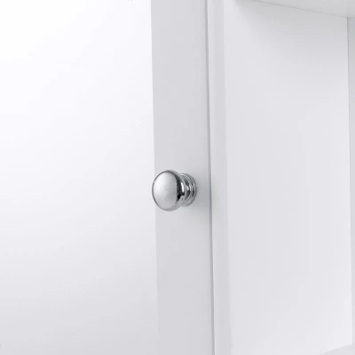 Costway Bathroom Cabinet Single Door Shelves Wall Mount Cabinet W/ Mirror Organizer 9 Costway Bathroom Cabinet Single Door Shelves Wall Mount Cabinet W/ Mirror Organizer - Image 9