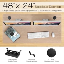 Costway 48'' Sit Stand Desk Adjustable Standing Workstation W/Crank Handle -Costway GUEST 4fdf3118 00d3 428f afa0 cdfdcc5b31ed