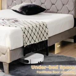 Costway Bed Frame Upholstered Platform Mattress Foundation With Storage Headboard -Costway GUEST 4fe8dd8b d91b 47d1 82da a3de7cafd5e3