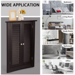 Corner Storage Cabinet Freestanding Floor Cabinet Bathroom W/ Shutter Door GreyBrown 14 Corner Storage Cabinet Freestanding Floor Cabinet Bathroom W/ Shutter Door GreyBrown -Costway GUEST 5049d260 6b5a 4bc9 b933 2fb07664062e