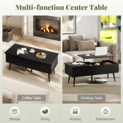 Costway Lift Top Coffee Table W/ Storage Multi-Functional Home Center Accent Table For Living Room Black -Costway GUEST 50ef6fd5 c4f7 4f77 a785 79ae3c75898c