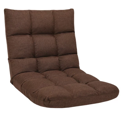 Costway Adjustable 14-Position Floor Chair Folding Lazy Gaming Sofa Lounge Chair GrayBlue Coffee 11 Costway Adjustable 14-Position Floor Chair Folding Lazy Gaming Sofa Lounge Chair GrayBlue Coffee - Image 11