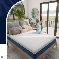 Costway 10'' Jacquard Hybrid Mattress Plush Gel Infused Memory Foam Bamboo Charcoal QueenFull -Costway GUEST 53f53eea 5c0a 41df 8570 3802ce80a2f8