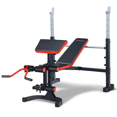 Costway Multi-function Adjustable Olympic Weight Bench W/Preacher Curl Home Gym Training 9 Costway Multi-function Adjustable Olympic Weight Bench W/Preacher Curl Home Gym Training - Image 9
