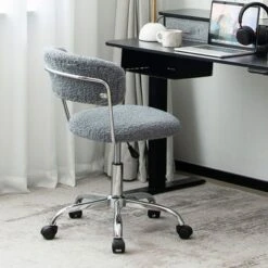 Costway Computer Desk Chair Adjustable Faux Fur Office Chair Swivel Vanity Chair -Costway GUEST 55e6481a 83b0 4b8f 86f4 57f84558bc67